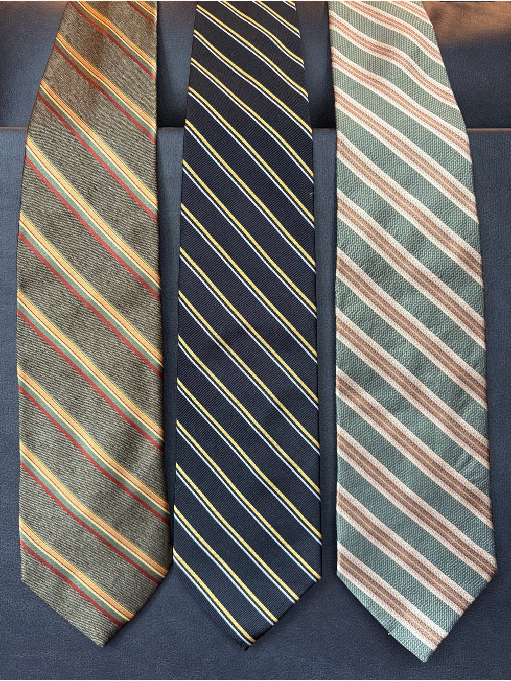 Set of 3, 100% Silk Ties, Stripe Pattern, Like New Condition!